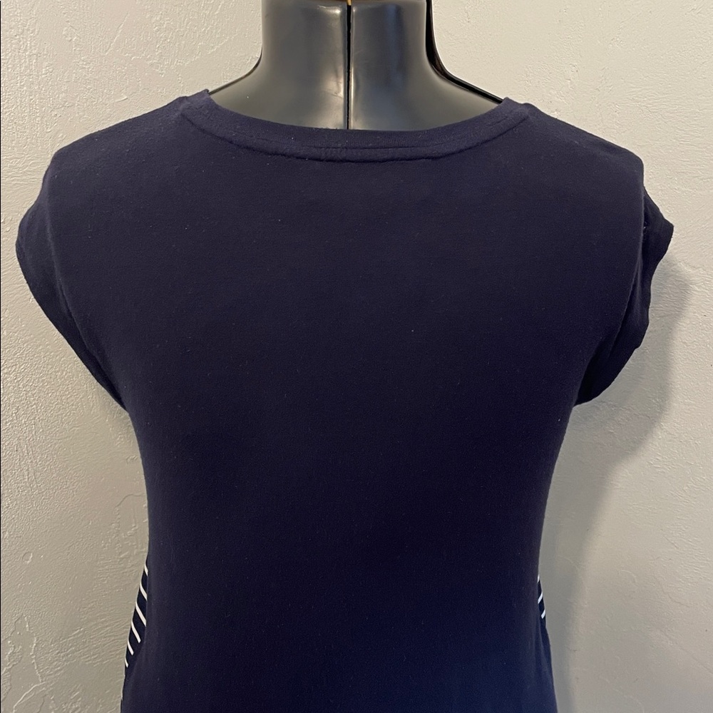 LOFT Navy and White Striped Sleeveless Top - Picture 8 of 15